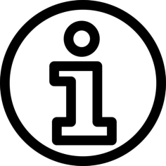Circular Info Sign Stencil Svg Design File, Free Vectors File
